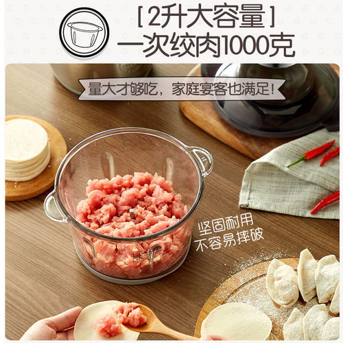 小贝熊绞肉机家用电动不锈钢馅菜打料理搅拌蒜蓉蒜泥器小型碎肉机